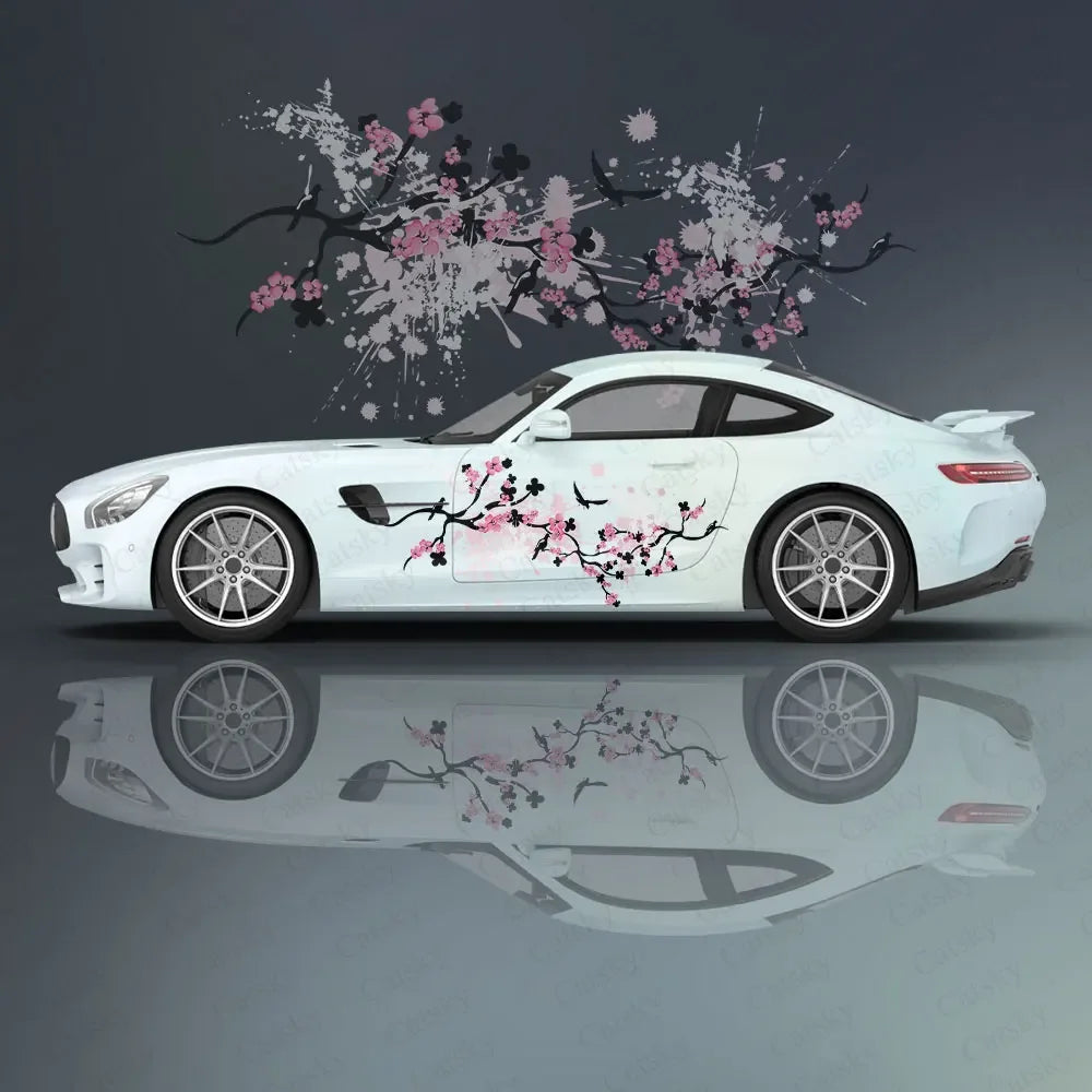 Sakura Flower Stickers Ita Tuning Racing Vinyl Decal Wrap