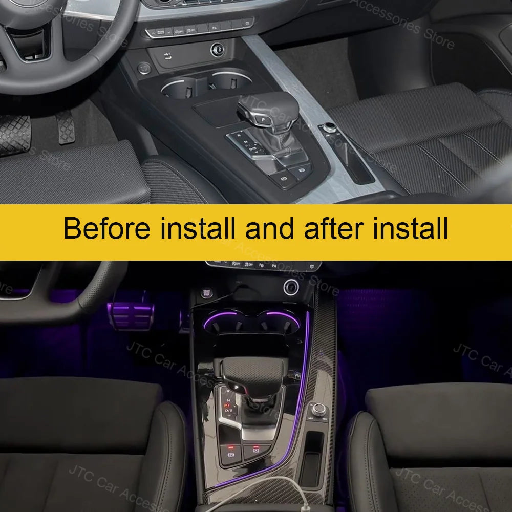 For Audi A4 S4 A5 S5 Piano Black Center Console Ambient B9 A4 A5
