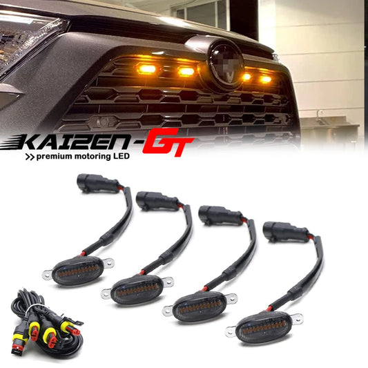 Smoked Lens Amber White Front Grille Clearance Marker Assemblies