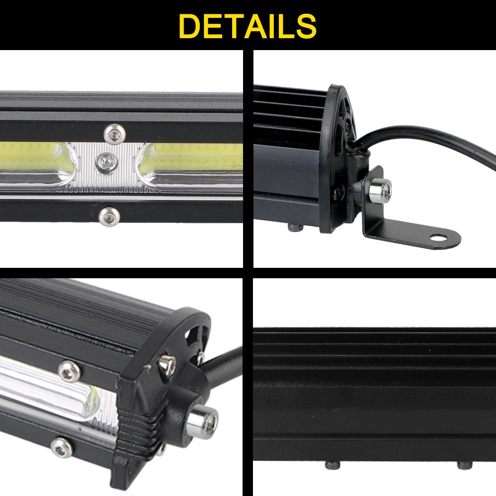 6500K Strip Headlight 12V Spotlight Bar Work Truck Lorry