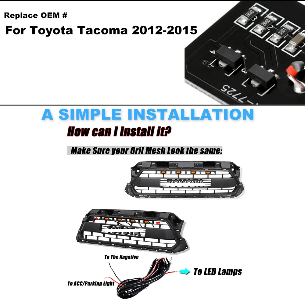 For Toyota Tacoma 2012-2015 LED Lights Ijdm 4PCS Set Front