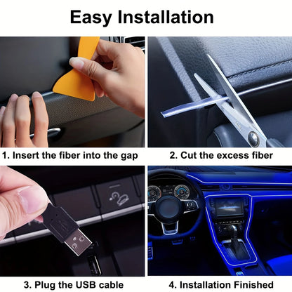 5M Neon Interior Lighting Strips 5V Flexible El Cold