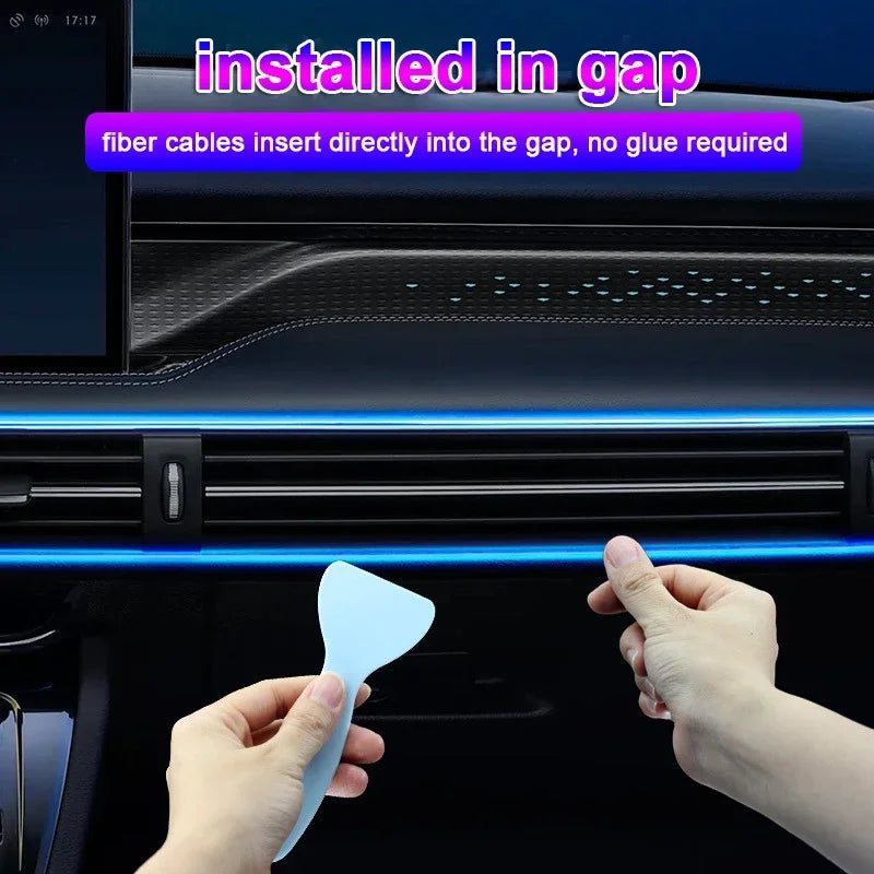 5M RGB Interior Ambient Strip Invisible USB Fiber Optic