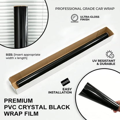 Pet Glossy Black Vinyl Wrap Film Waterproof Pvc Full