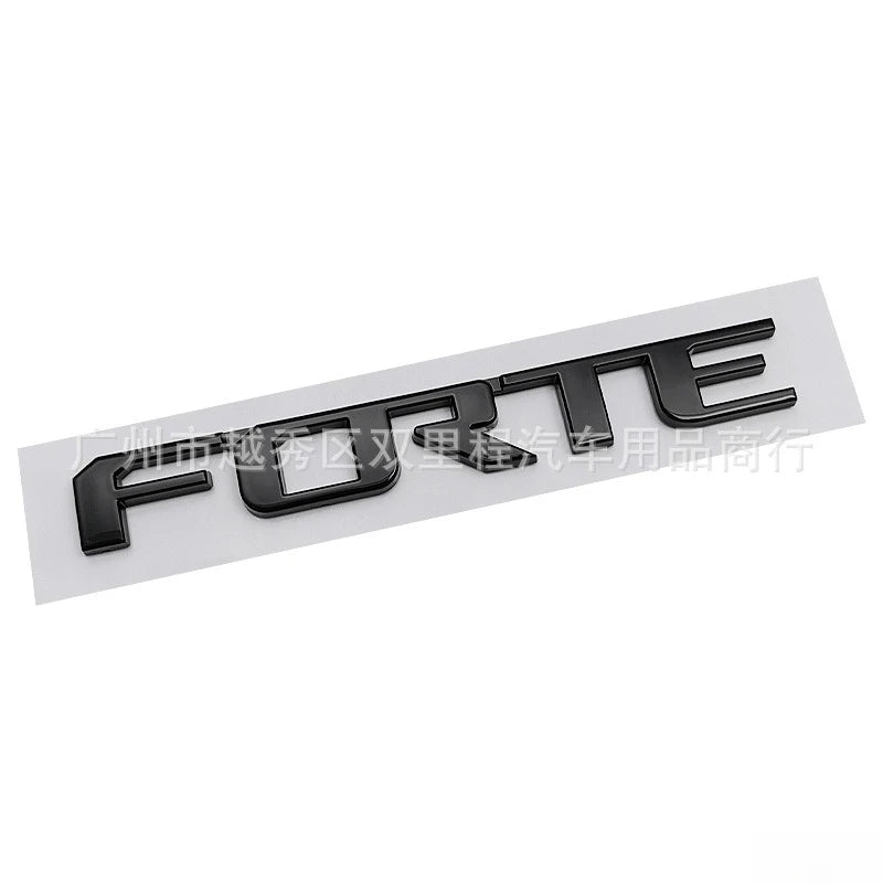 3D ABS Letter Badge Forte Trunk Sticker Realistic Letters
