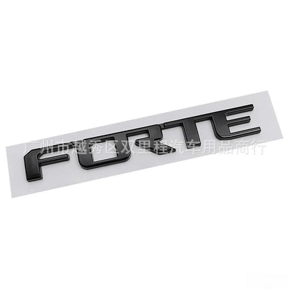 3D ABS Letter Badge Forte Trunk Sticker Realistic Letters