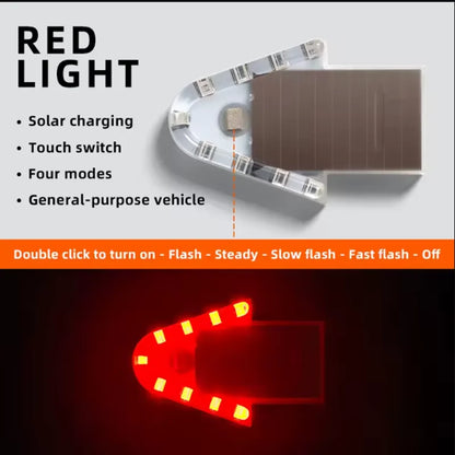 Solar Power Warning Motorcycles Flashlight Indicator in-night