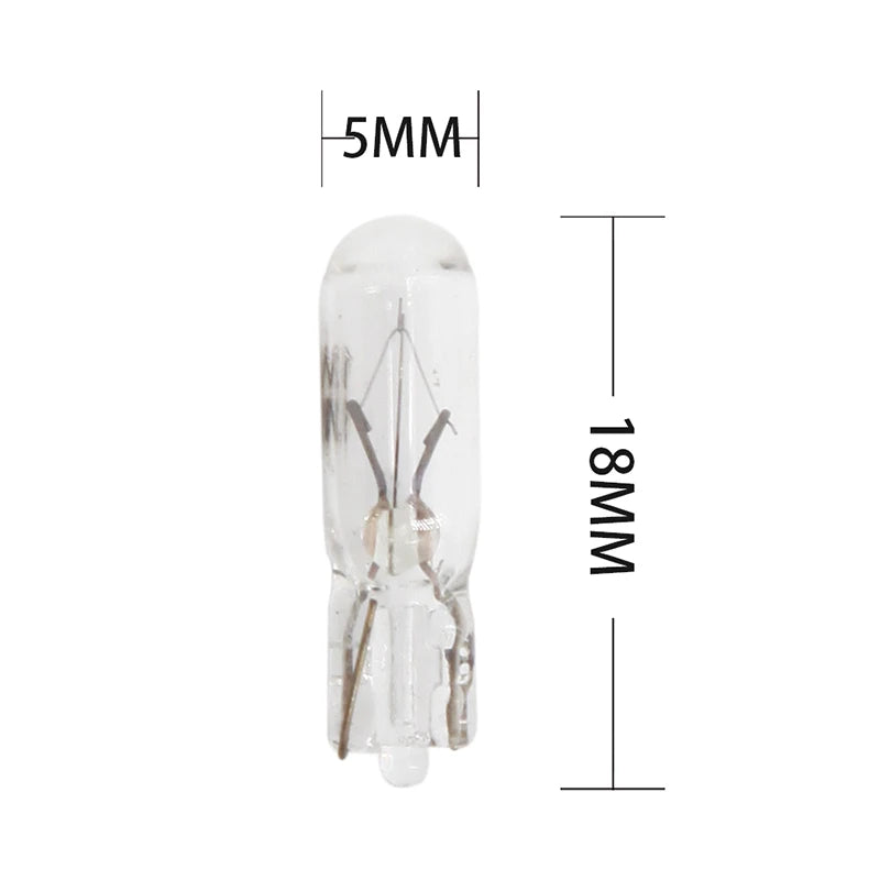 20PCS T5 1.2w 2W W3W T10 W5W Halogen Instrument