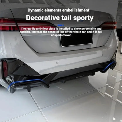 For BMW 5 Series I5 G60 Black Rear Bumper Diffuser Tail Lip Side