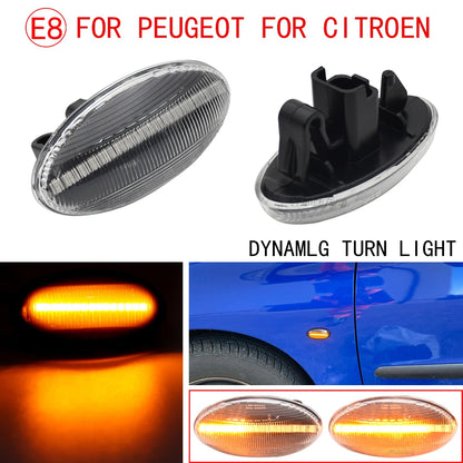 For Peugeot Citroen C1 C2 C3 Dynamic Flashing Side Marker Turn