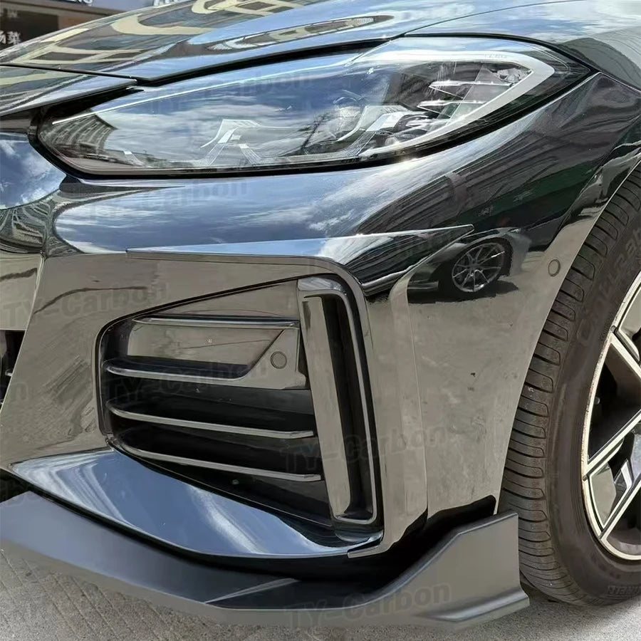 For BMW 4 Series G26 M Vten Gloss Black Front Bumper Canards