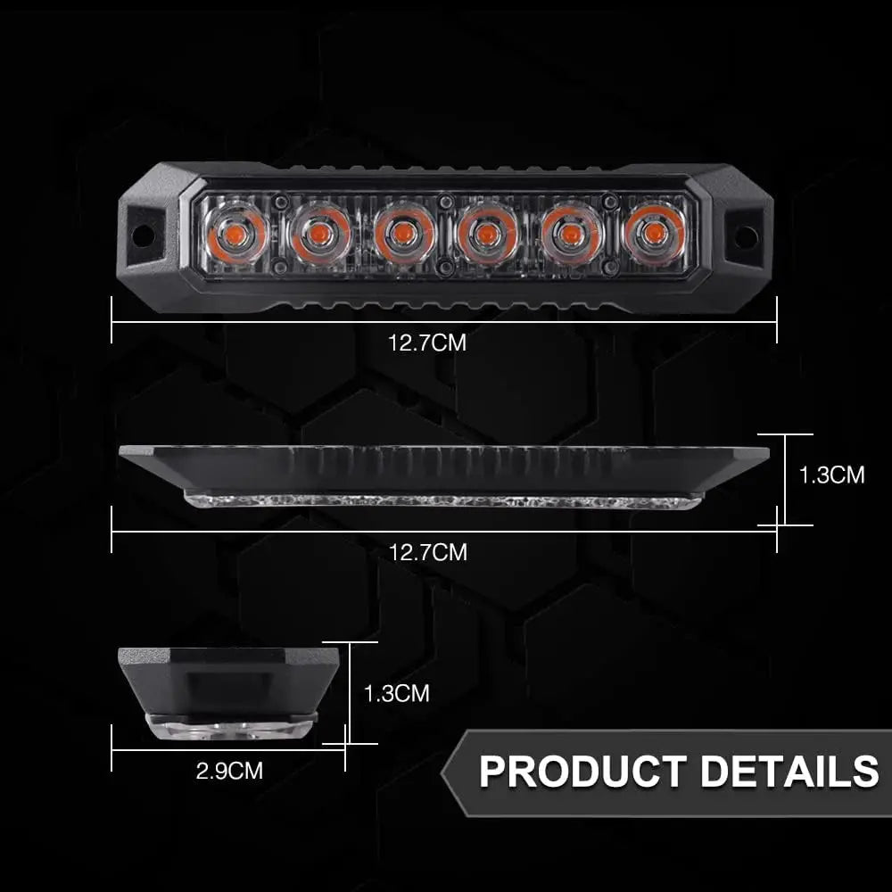 6-led Flashing Warning Strobe MINI Grille Head Sync Flash