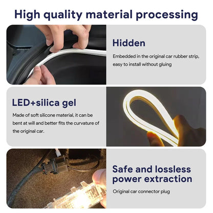 For Benz A B C E Eqe Cla Cls Class Flexible Silicone Trunk Strip