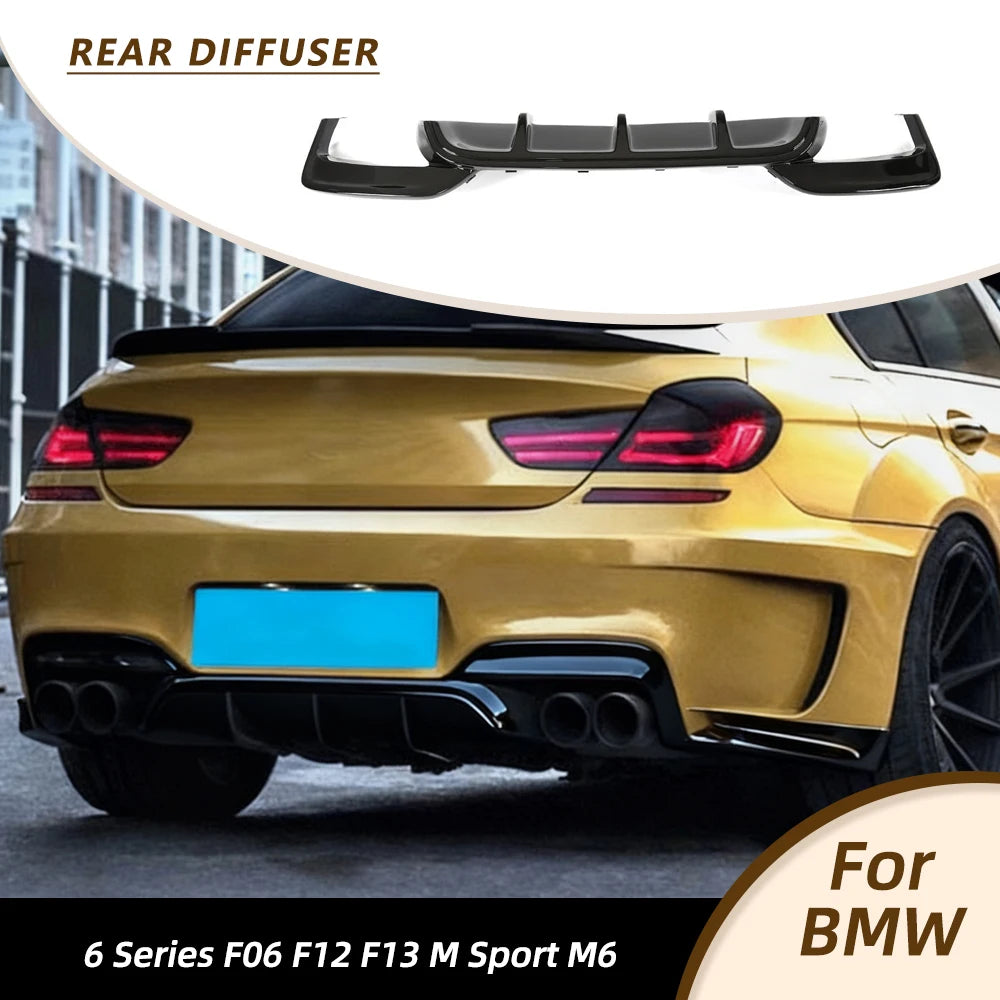 For BMW F06 F12 F13 M6 Rear Bumper Diffuser Spoiler M Sport 2012