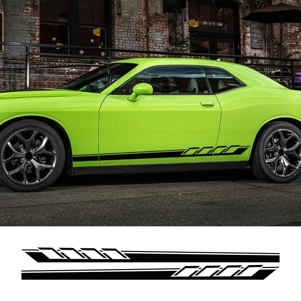 For Dodge Challenger Avenger Caliber Long Stripe Sticker Door
