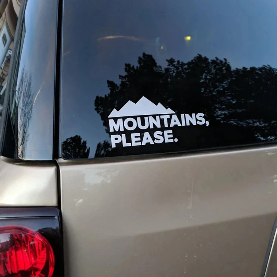 Mountains Please Window Mountain Die Cut Sticker Outdoor