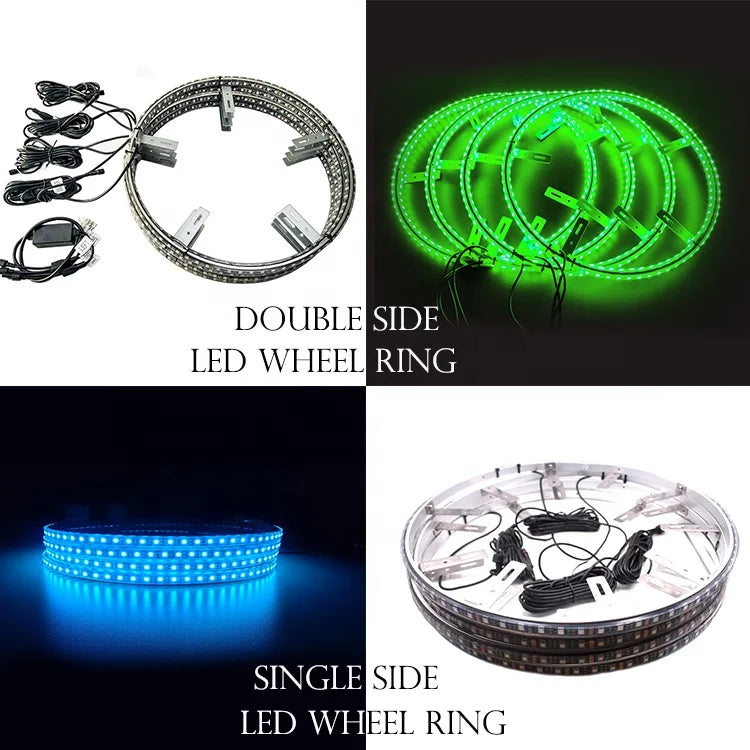 For Jeep Wrangler RGB Smd Color Wheel Rim APP Control Waterproof
