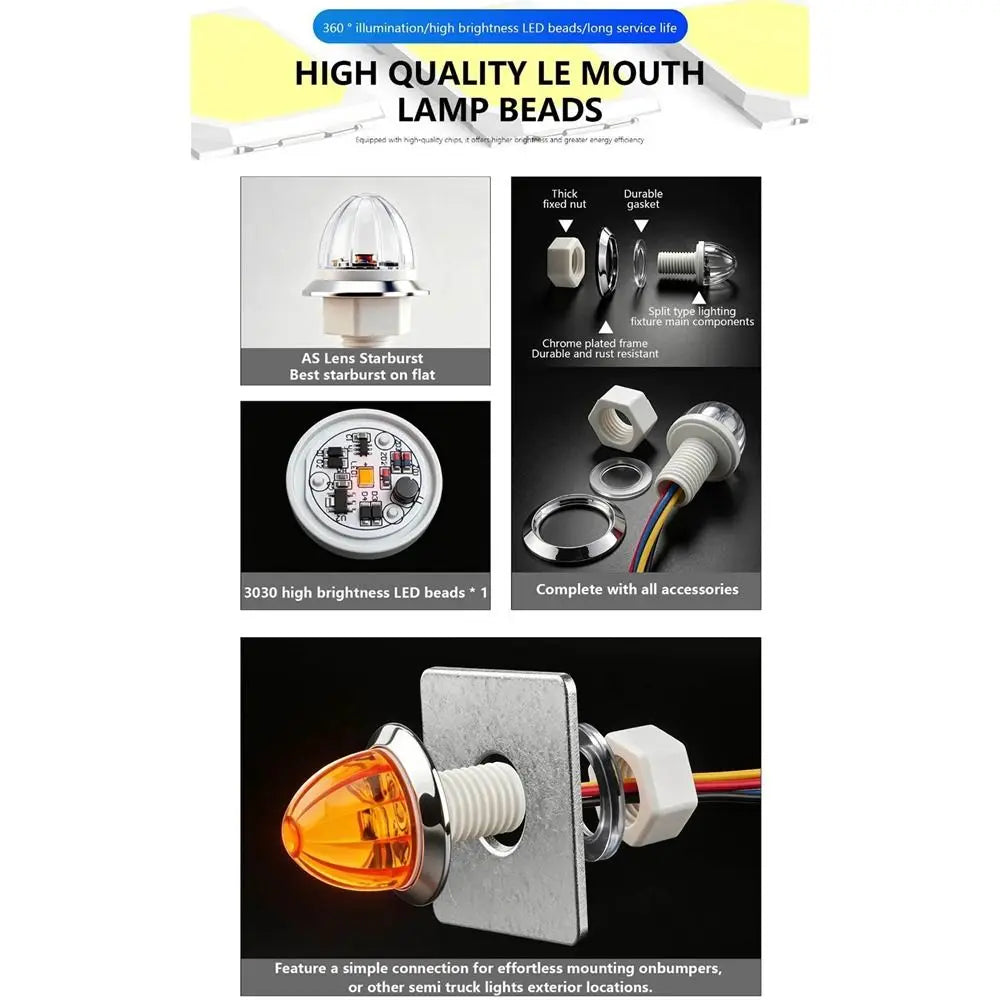 1.25 Inch Diameter Side Marker Small Size Trailer Warning
