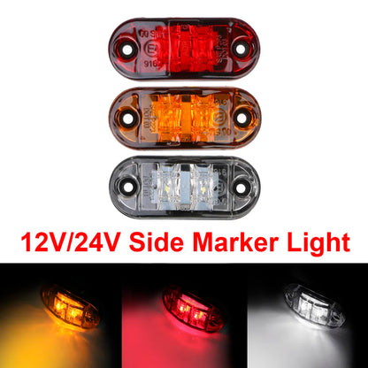For Trailer Side Marker Pair 12V 24V Warning Truck Caravan Red