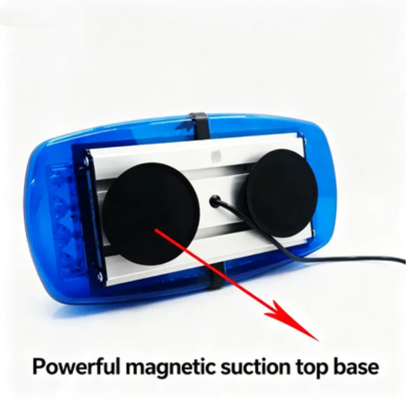 Blue Flashing 24v12v Drl Strong Magnetic Roof Road Signal