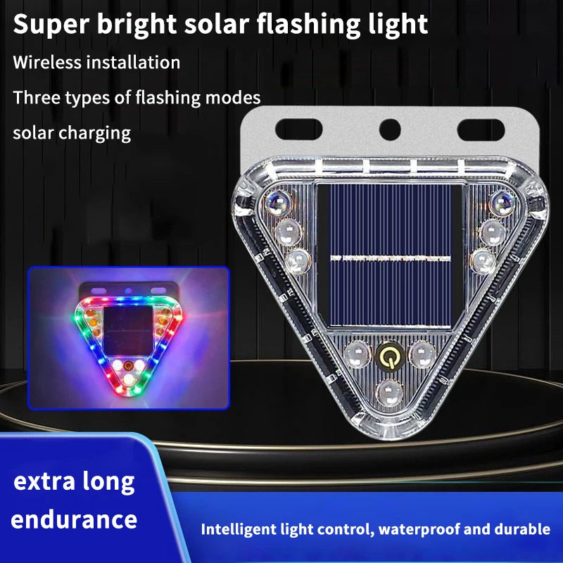 Magnetic Touch Switch Solar Warning Multicolor Wireless Strobe