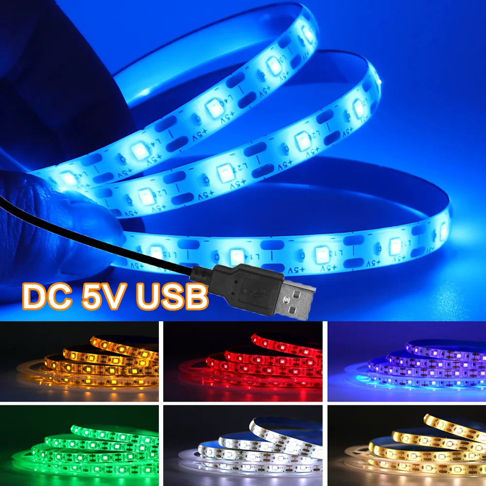 USB Strip dc5v 2835 Flexible Tape Warm Cold White