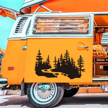 Large Original River Trees Landscape Camper Rv Sticker Decal