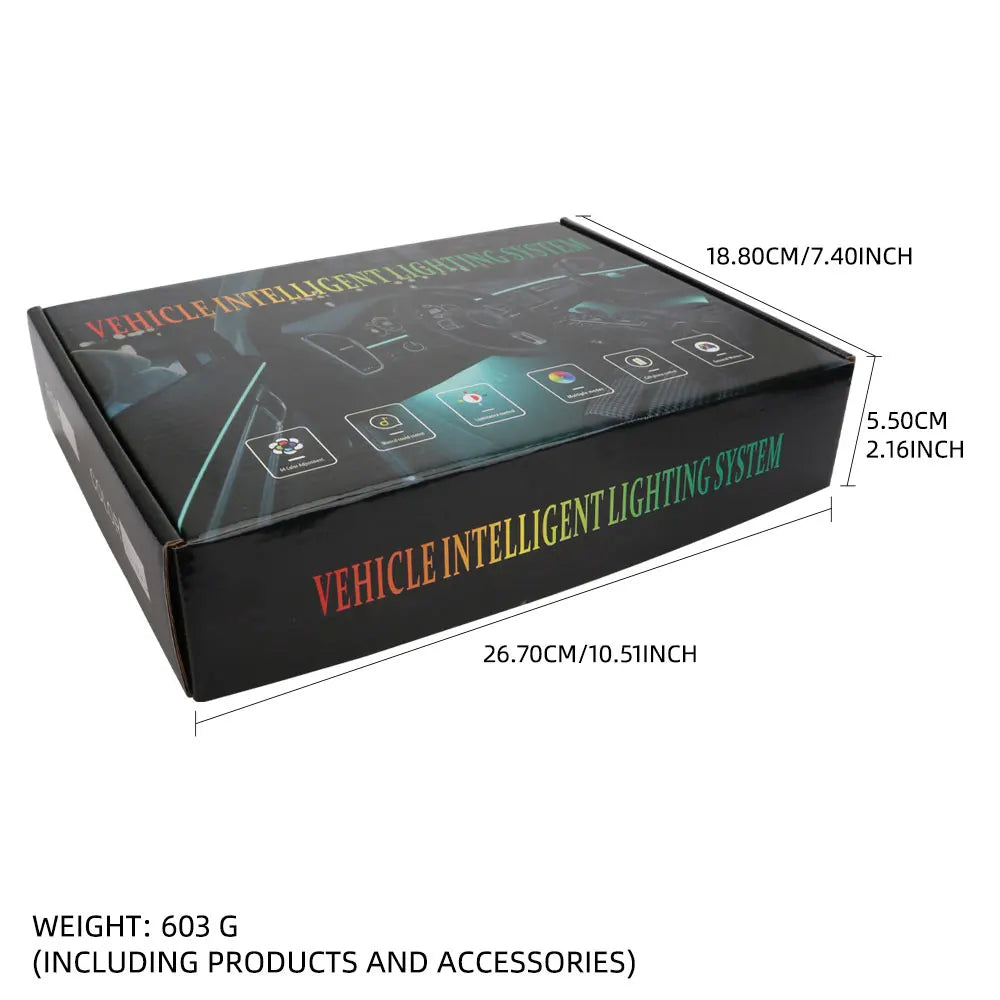 In Ambient RGB Symphony Interior Strip Remote APP Control