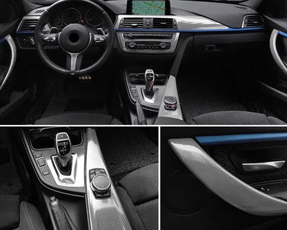Grey 6D Carbon Fiber Vinyl Wrap Film Roll Door