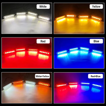 In Red Blue Emergency Strobe 12V Wireless Remote Control