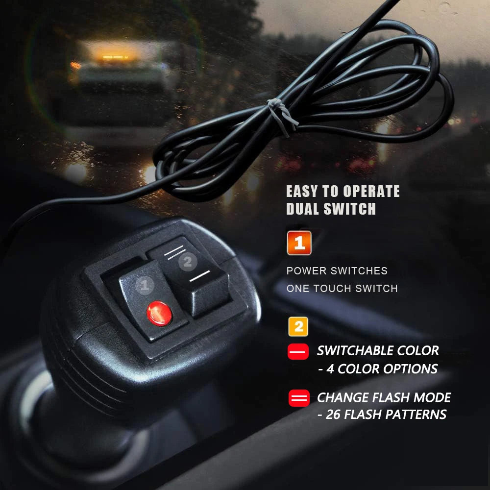 2IN1 12-24v Warning Auxiliary Lighting Function Dual Color