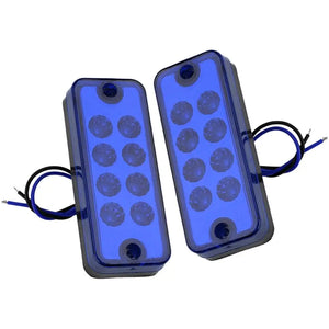 2PCS Blue Side Marker Indicator Clearance 12V Truck Trailer