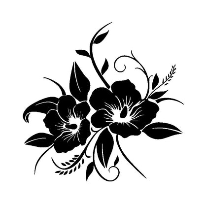 Tender Beautiful In Full Bloom Flower Design Sticker Automobiles