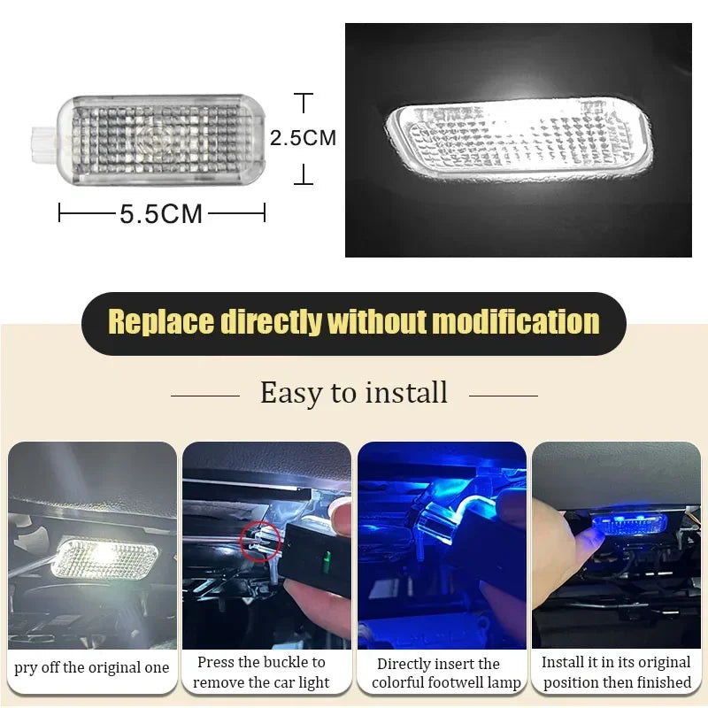 For Audi A1 A4 B7 B8 Footwell Interior Atmosphere B9 A5 A6 C6 C7