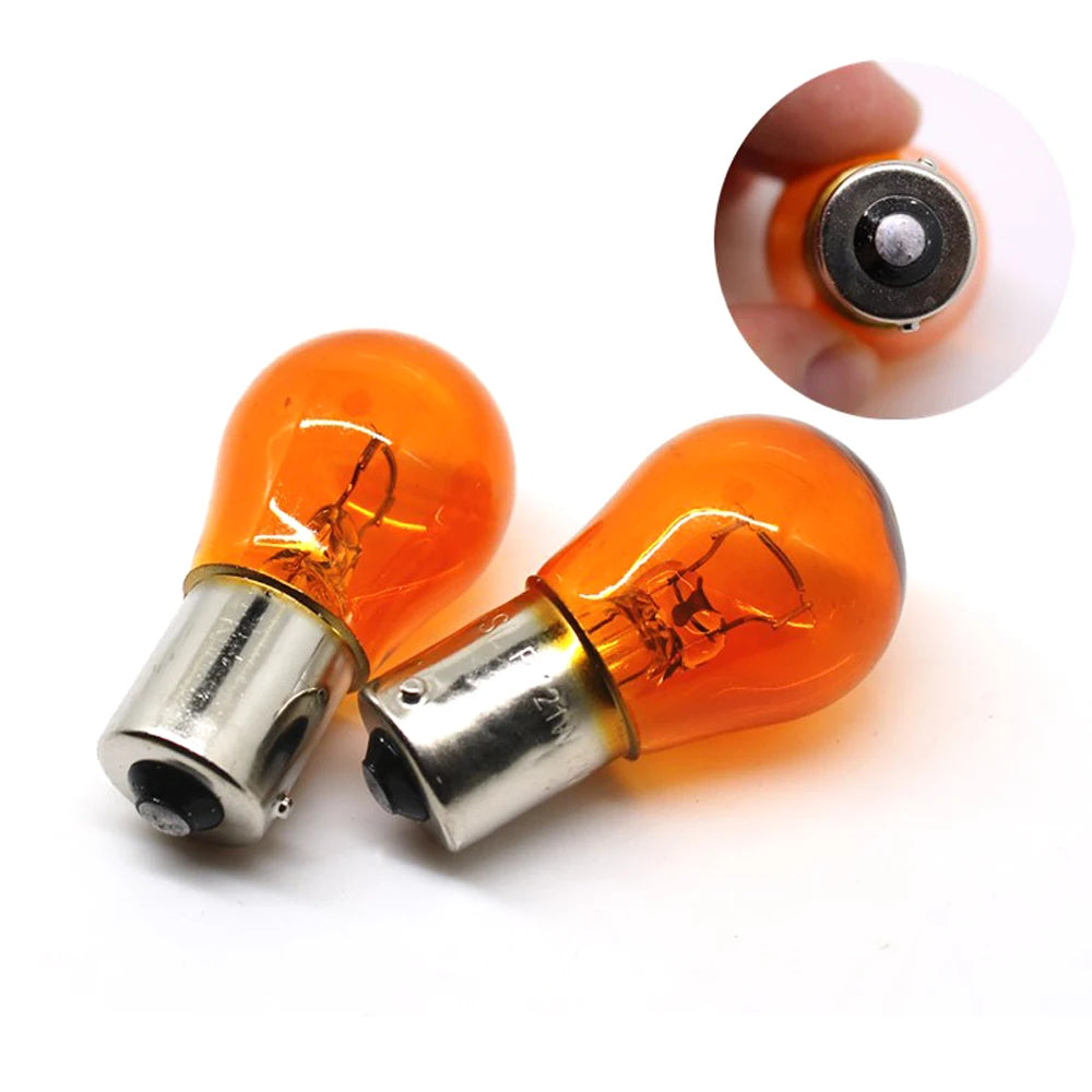 2PCS 1156 12V 21W Lamps Turn Signals Replaceable Orange