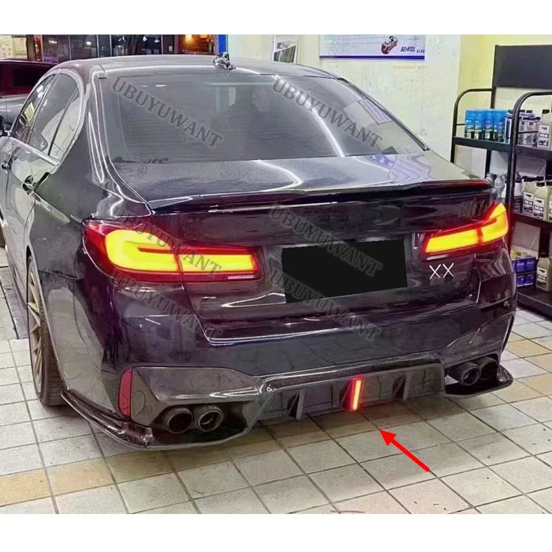For BMW 5 Series M5 F90 G30 G38 3D Carbon Fiber Rear Bumper