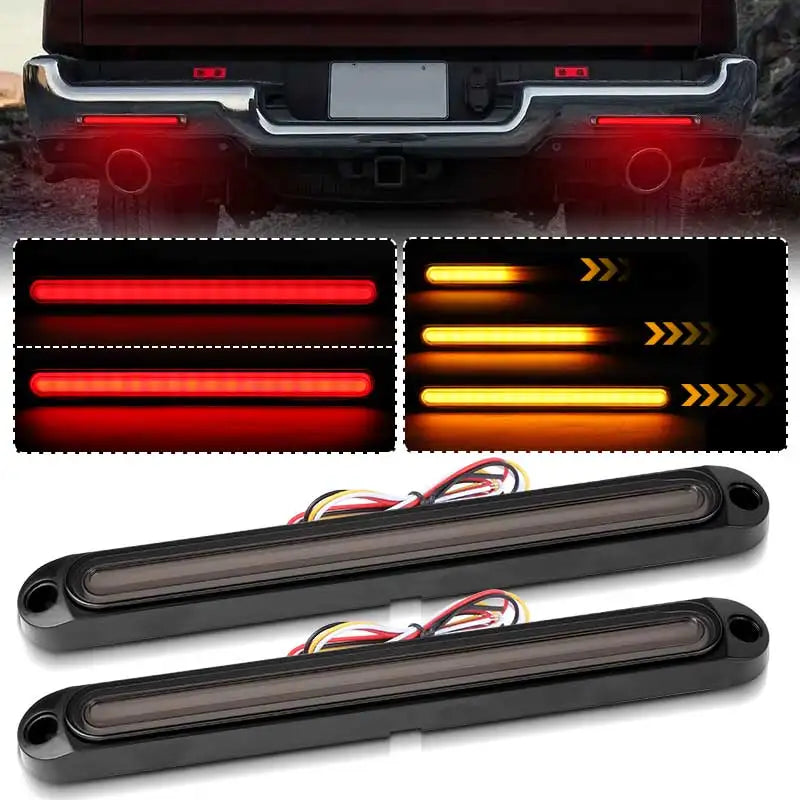 For Trailer Pickup In Tail Bar Turn Signal Red Yellow Flowing Drl