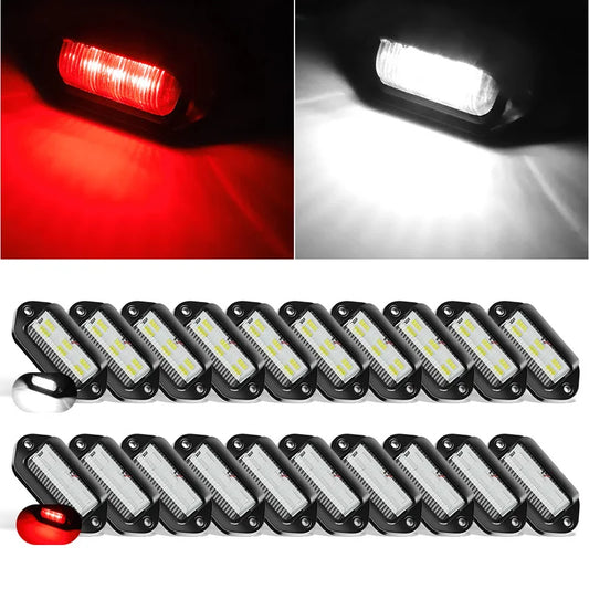 For 12V 24V 10PCS License Number Plate Truck Trailer Rv Camper