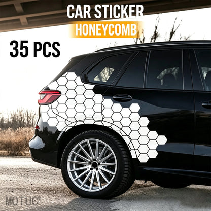 1SET Hexagonal Honeycomb Stickers Tuning Geometric Waterproof