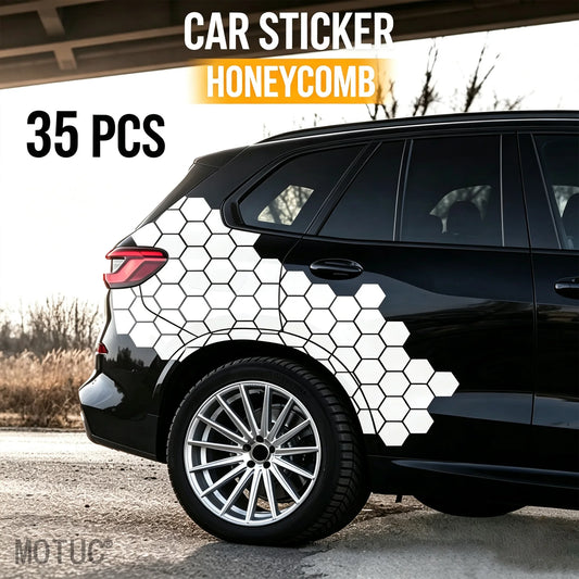 1SET Hexagonal Honeycomb Stickers Tuning Geometric Waterproof