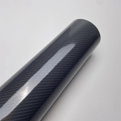 Grey 6D Carbon Fiber Vinyl Wrap Film Roll Door