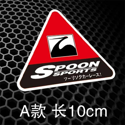 For Spoon Sports Vinyl Decals Locomotive Motorcycle Modified