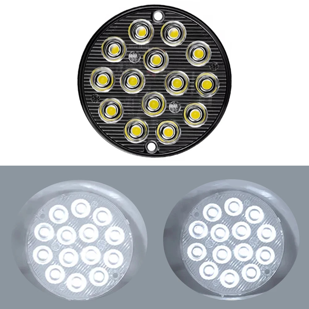 12-24v 2PCS Round Strobe Flash Emergency Flashing Warning Cars