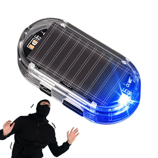 Solar Powered Fake Security Blue Red Simulated Wireless Warning