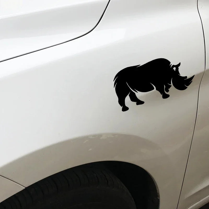 A Sturdy Rhinoceros Pattern Sticker Trunk Decor Decal Cover
