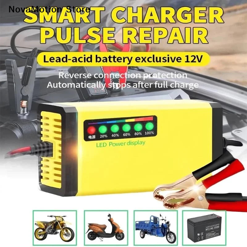 4ah-20ah 12V Battery Charger 220V Power Puls Repair Wet