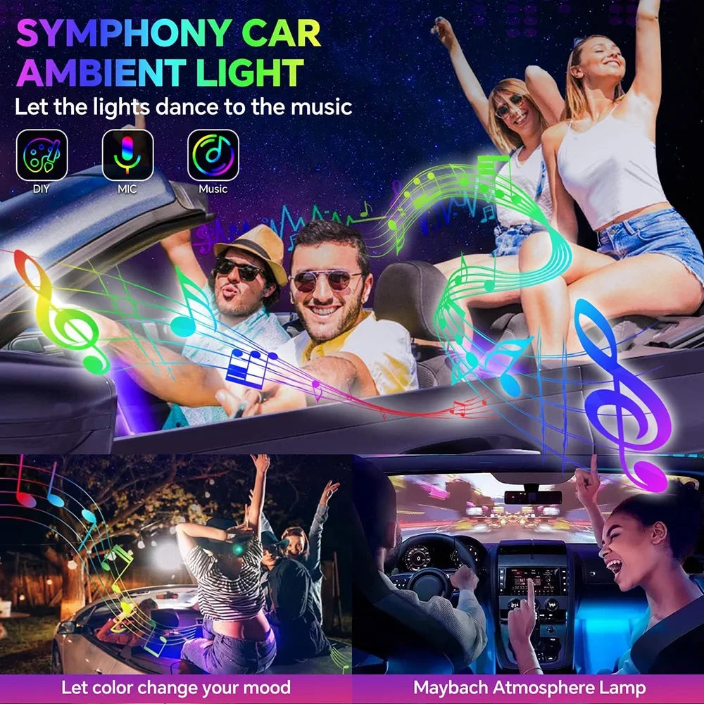 Acrylic Interior Lighting Kit Dynamic RGB Ambient Strip Neon