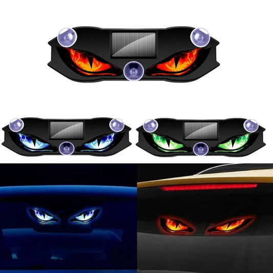 Solar Power Demon Eye Cool Flashing Warning Dynamic Safety
