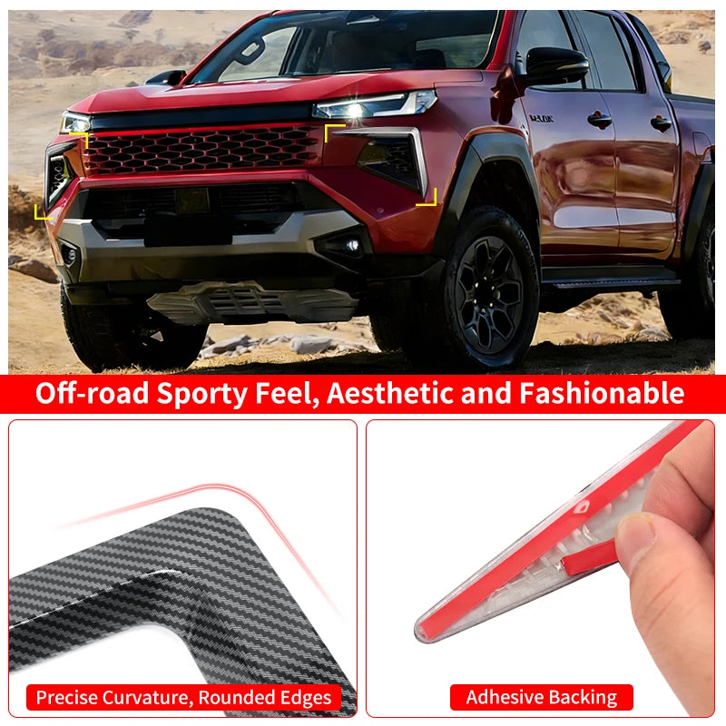 For 2026 Toyota Hilux Hilux Pickup Truck Front Fog Upper Trim