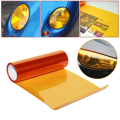 30x60cm Amber Orange Film Fog Headlight Taillight Tint Vinyl